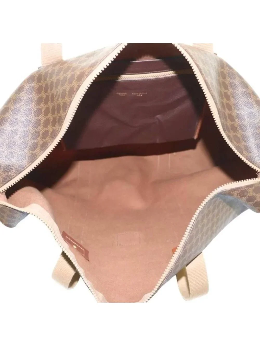 Celine Boston Bag Macadam Pattern Brown - Picture 6 of 8